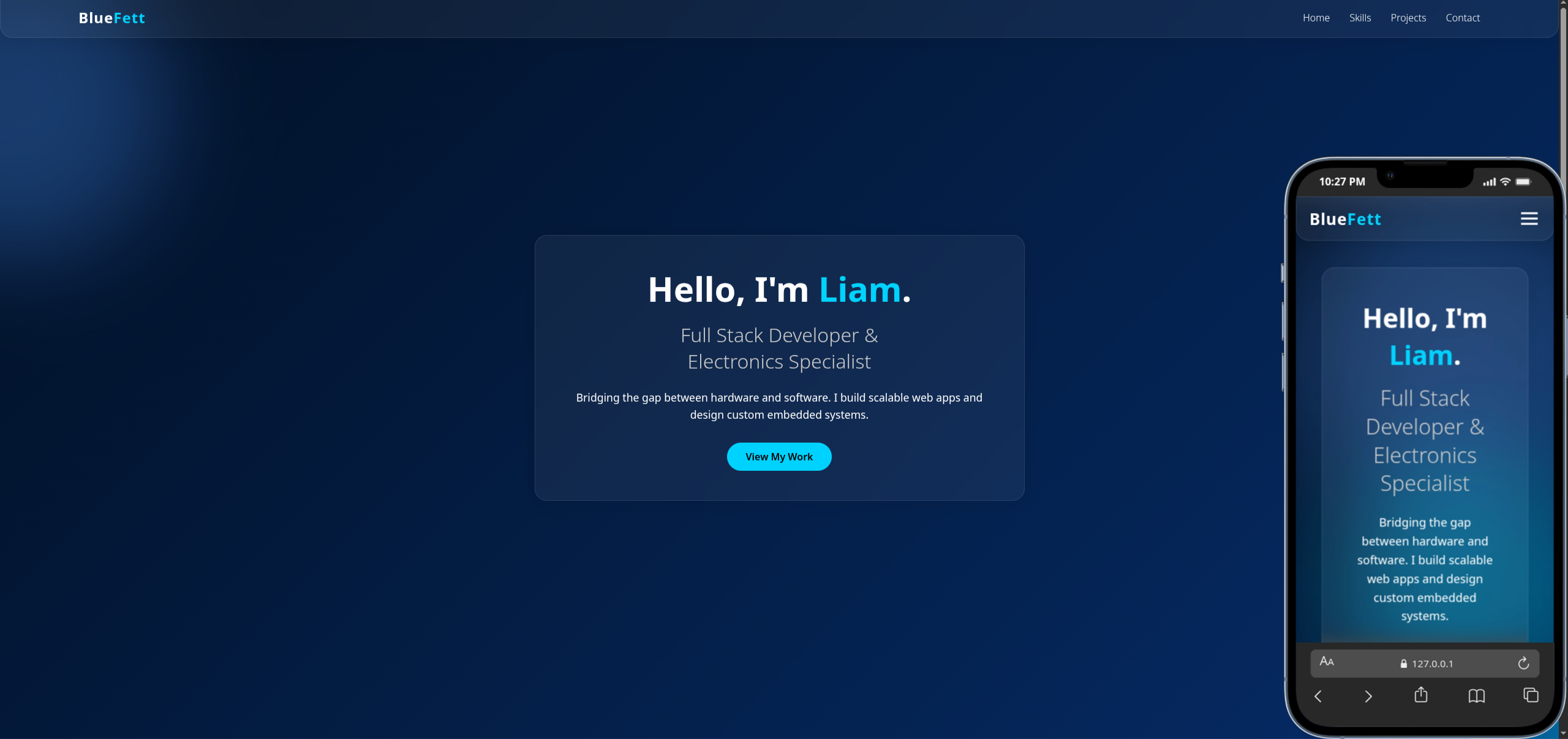 Screenshot of both desktop and mobile version of this site